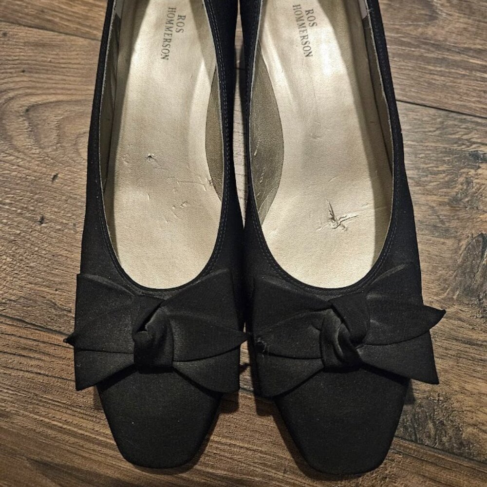 EGC Ros Hommerson Black Shoe with Bow, Size 12